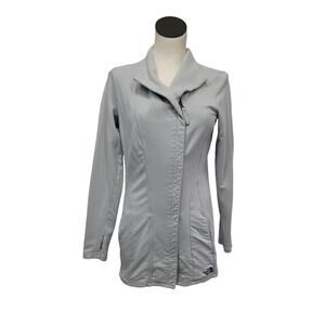 The North Face Women's Zip Up Long Lightweight Jacket Size Medium Gray Gorpcore